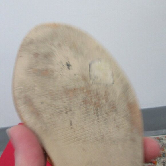 Lavorazione Artigiana Women Toe Ring Sandals 37 Brown Silver Slides Flats 364 - Picture 6 of 12